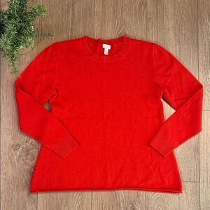 CREWCUTS 100% CASHMERE SWEATER SIZE 16 EUC RED